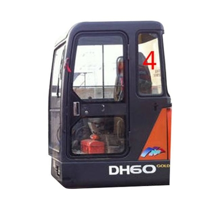 تعویض شیشه جلوپنجره بیل مکانیکی DAEWOO DH55 عقب.
