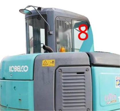 شیشه کابین بیل مکانیکی مقاوم در برابر دما KOBELCO سمت راست موقعیت شماره 8