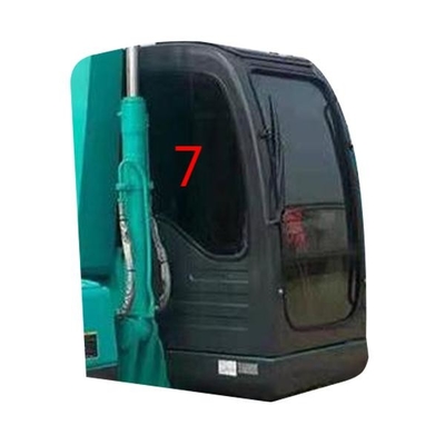 تعویض شیشه جلوپنجره کابین بیل مکانیکی KOBELCO شیشه سکوریت بزرگ