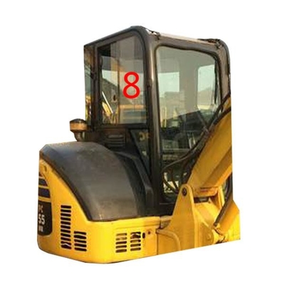 تعویض پنجره بیل مکانیکی DOT KOMATSU PC55MR سمت راست موقعیت شماره 8