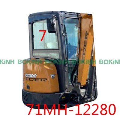 تعویض پنجره بیل مکانیکی HYUNDAI 71MH-12280 سمت راست NO.7 شیشه سکوریت