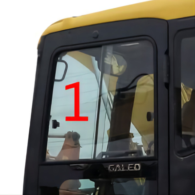 شیب سمت چپ شیشه کابین دوو KOMATSU NO.1 به ضخامت 5 میلی متر