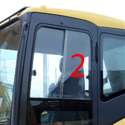 شیشه کابین بیل مکانیکی KOMATSU مقاوم در برابر خمش سمت چپ موقعیت مستقیم شماره 2