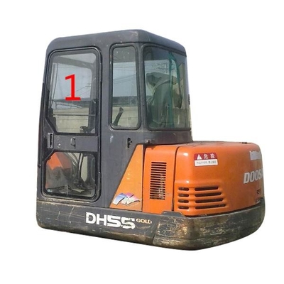 شیشه جلو بیل مکانیکی ولوو سمت چپ DAEWOO DH55 به ضخامت 5 میلی متر