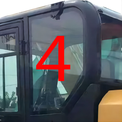پنجره بیل مکانیکی CAT307E E307E شیشه ای کابین CATERPILLAR درب چپ درب عقب موقعیت شماره 4