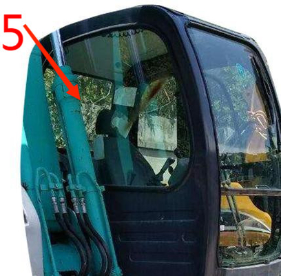 شیشه بیل مکانیکی KOBELCO مقاوم در برابر خم شدن سمت پشتی سبز رنگ شماره 5