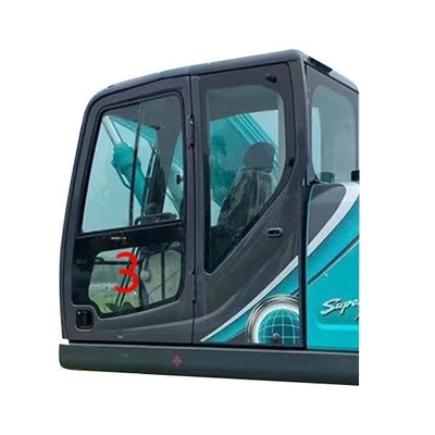 شیشه جلوی درب سمت چپ شیشه ای بیل مکانیکی 900 میلی متری KOBELCO موقعیت پایینی شماره 3