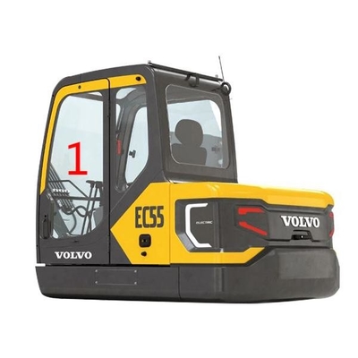 EC55 VOLVO شیشه جلو درب سمت چپ موقعیت NO.1 تعویض پنجره حفار