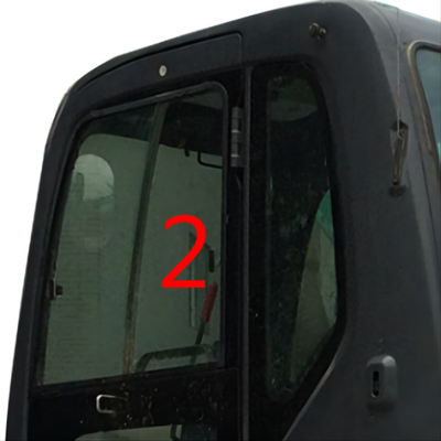 تعویض پنجره درب بیل مکانیکی SK230-6 SK-6 SK-8 شیشه جلو سمت چپ موقعیت NO.2