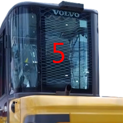 تعویض شیشه بیل مکانیکی سبز رنگ EW60C VOLVO پشت NO.5 FCC