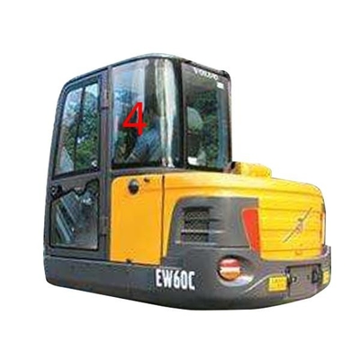 EC60C VOLVO سفید جلوپنجره شیشه ای درب چپ درب عقب موقعیت NO.4 شیشه جلو