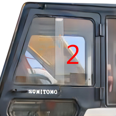 تعویض شیشه سکوریت شده درب سمت چپ SUMITOMO SH280 S280