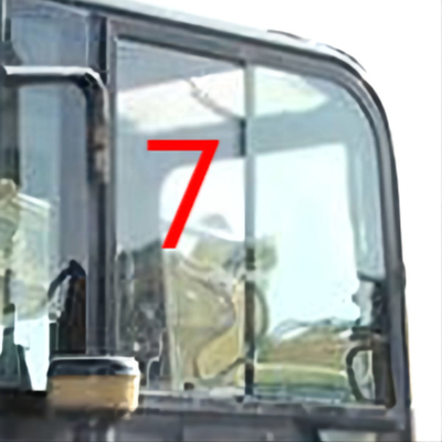 تعویض پنجره بیل مکانیکی DOT KOMATSU PC55MR موقعیت سمت راست شماره 7