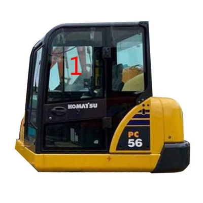 PC56-7 PC56 شیشه کابین KOMATSU سمت چپ موقعیت NO.1 شیشه بزرگ به ضخامت 5 میلی متر