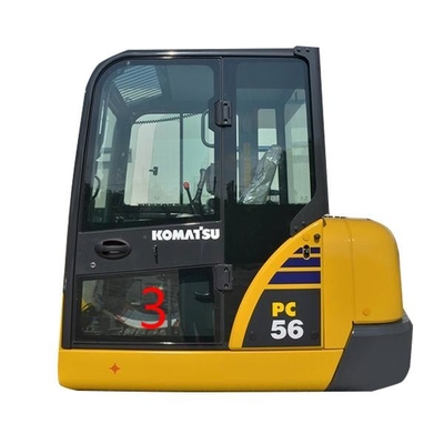 OEM KOMATSU PC6-7 PC56 شیشه کابین درب سمت چپ پایینی NO.3 تعویض پنجره