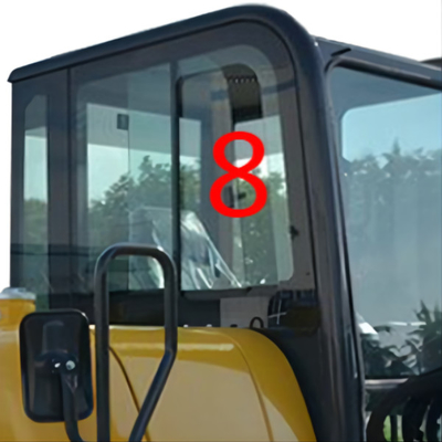 تعویض پنجره بیل مکانیکی PC56-7 PC56 KOMATSU موقعیت سمت راست شماره 8