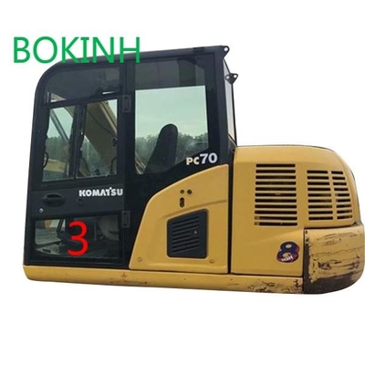 PC70-8 KOMATSU Cab Glass OEM درب چپ موقعیت پایین شماره 3 تعویض پنجره حفار